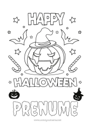 Pagină de colorat gratuită Dovleac Halloween Înscriere 