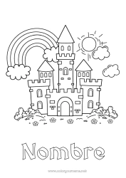 Colorear para personalizar Castillo Cuento de hadas