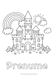 Pagină de colorat personalizată Castel Poveste cu zâne