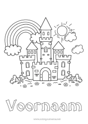 Kleurplaat aanpassen Kasteel Sprookje