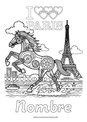 Dibujo libre Sport Robot Caballo Animales de granja Competitions and Rewards Torre Eiffel Paris Monument Juegos Olímpicos