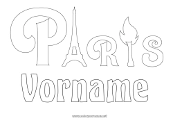 Kostenlose Zeichnung Sport Frankreich Wettbewerbe und Belohnungen Eiffelturm Paris Denkmal Olympische Spiele Olympische Flamme