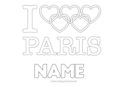 Colouring to customise Sport France Competitions And Awards Paris Olympic Games