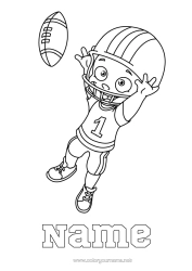 Colouring to customise Sport Rugby Team Sports Footballer