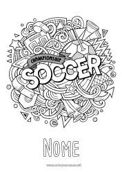 Colorazione gratuita Calmo e sereno Calcio Sport Zentangle Anti-stress Sport di squadra