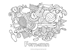 Gratis färgläggning Lugn och zen Sport Mandala Zentangle Antistress