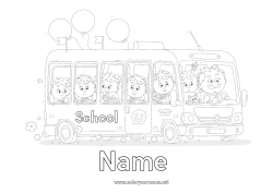 Free drawing Vehicles Bus, coach School Ground public transport Back to School School supplies