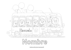 Dibujo libre Vehículos Autobús, autocar Escuela Transporte público terrestre Regreso a clases Útiles escolares