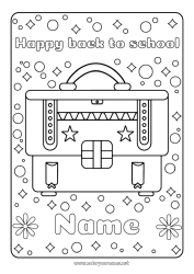 Coloring to customize Schoolbag Back to School 