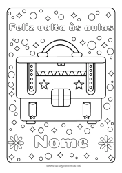 Desenho grátis Mochila Volta às Aulas Mensagem de Boas-vindas