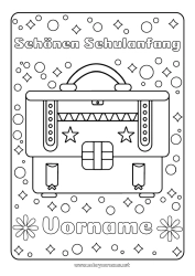 Malvorlage anpassen Schultasche Schulbeginn 