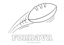 Gratis tegning Fotball Sport Ballonger Rugby Lagidrett