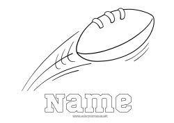 Free drawing Football Sport Balloons Rugby Team sports