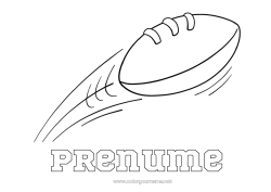Desen liber de colorat Fotbal Sport Baloane Rugby Sporturi de echipă