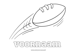 Gratis tekening Voetbal Sport Ballonnen Rugby Teamsporten