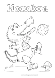 Dibujo libre Fútbol Sport Cocodrilo Animales Reptiles Deportes en equipo