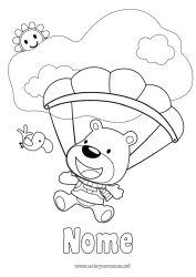 Desenho grátis Urso Esporte Animal Animais da floresta Pára-quedas