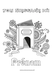 Coloriage gratuit Livre Lecture Porte