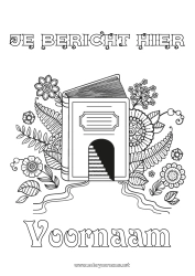 Gratis tekening Boek Lezen Deur