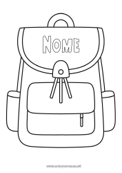 Disegno gratuito Cartella Rientro a scuola Forniture scolastiche