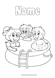 Disegno gratuito Bambino Boa Piscina