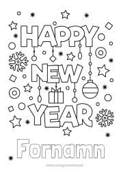 Gratis färgläggning Gott nytt år