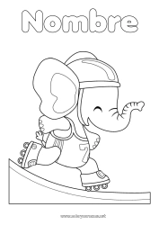 Dibujo libre Sport Elefante Animales Animales salvajes de África Roller