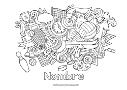 Colorear gratis Calma y zen Sport Mandala Simbolos Antiestrés