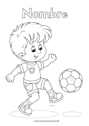 Colorear para personalizar Fútbol Sport Deportes en equipo Jugador de fútbol