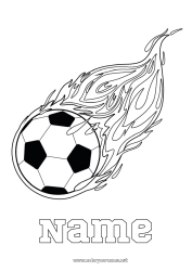 Free coloring Football Soccer ball Sport Team sports