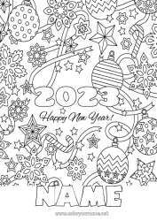 Free coloring 2023 Happy new year