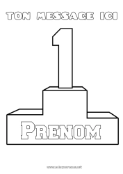 Dessin gratuit Sport Compétitions et récompenses Podium Première place - vainqueur
