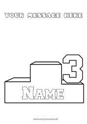 Free drawing Sport Competitions and Rewards Podium Third place