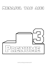 Desen liber de colorat Sport Competiții și premii Podium Locul trei