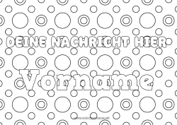 Kostenlose Malvorlage Dekorierter Name Geometrische Formen Dekorativer Hintergrund Kreis, rund