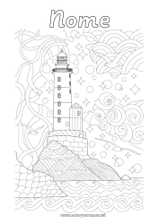 Colorazione gratuita Zentangle Faro Isola