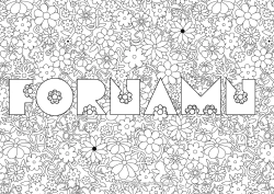 Gratis färgläggning Blommor Utsmyckat namn Dekorativ bakgrund