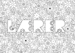 Gratis fargelegging Blomster Dekorert navn Dekorativ bakgrunn