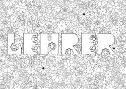 Kinder-Malvorlage Blumen Dekorierter Name Dekorativer Hintergrund