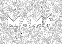 Niño página para colorear Flores Nombre decorado Fondo decorativo