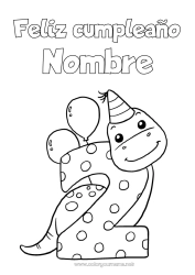 Dibujo libre Cumpleaños Dinosaurios Número Mensaje de feliz cumpleaños (inglés) Gran número de edad Dos