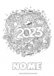 Disegno gratuito 2023 Buon Anno