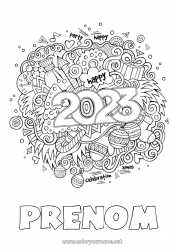 Coloriage gratuit 2023 Bonne année