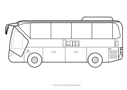 Kolorowanka za darmo Pojazdy Autobus, samochód Transport public lądowy