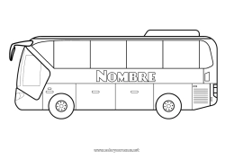 Colorear gratis Vehículos Autobús, autocar Transporte público terrestre