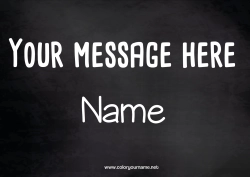 Colouring to customise Decorated Name School Back To School Classroom Board Sign Decorative Background