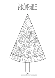 Disegno gratuito Frutta Dolci, zuccherini Gelato Zentangle Anguria