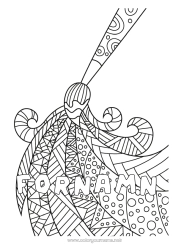 Färgläggningssida att anpassa Konst Pensel Zentangle Målning Häftets omslag