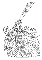 Kleurplaat aanpassen Kunst Kwast Zentangle Verf Schrijfkaften