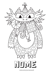 Desenho grátis Doces Monstro Chocolate Chapéu Guloseimas, doces Pirulito